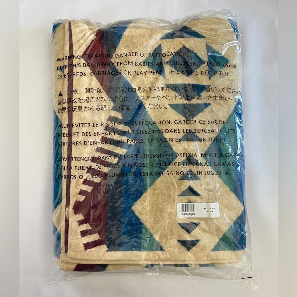 NWT Pendleton Spa Towel Los Lunas Jacquard Beach Pool XL 40x70 Oversized Cotton